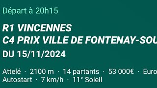 Yan Pronostic Pmu Quinté Du vendredi 15 novembre 2024 [upl. by Aielam889]