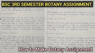 Bsc 2nd Year 3rd Semester Botany Assignment  Easy way to Make Botany Assignment📗Botany Assignments [upl. by Oster]