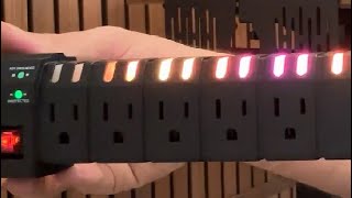 4200J Power Strips with Surge Protection USB Ports Wall Charging Station RGB Extension Cord Flat Plu [upl. by Norre]