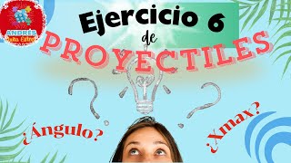 Proyectiles 6  Calcula el ángulo con el cual debe ser lanzado un proyectil para que el [upl. by Acirred]