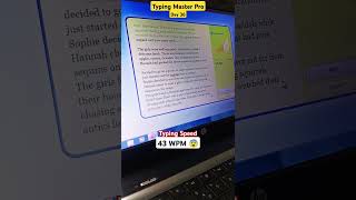 43 WPM😱 Typing Speed  Typing Master Pro  English Typing typing typingtest ARP0101 [upl. by Piers]