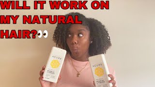 Does This ACURE SHAMPOO  CONDITIONER Work On MY Natural Hair  ACURE ARGAN OIL amp PUMPKIN [upl. by Quenby612]