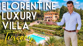 MAJESTIC LUXURY VILLA WITH CHIANTI CLASSICO VINEYARDS FOR SALE IN TUSCANY  ROMOLINI [upl. by Coshow388]