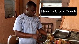 How To Crack amp Shell A Conch Nassau Bahamas [upl. by Artied]