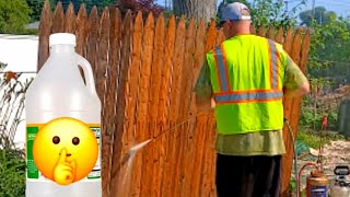 DIY Eco Friendly Bleach Alternative For Pretreating Before Pressure Washing [upl. by Nwahsid4]