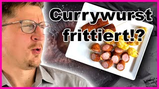 Frittierte Currywurst zu CORN DOGS gemacht [upl. by Ziladnerb855]