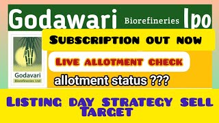 GODAVARI BIOREFINERY IPO Allotment Status Check LIVE [upl. by Anitsyrhc352]