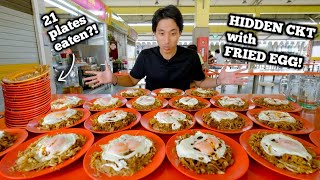 INSANE 21 PLATES CHAR KWAY TEOW Eating Challenge  Hidden Fried Kway Teow at Telok Blangah [upl. by Dadelos586]