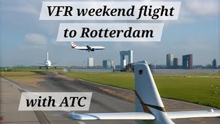 VFR Trip to Rotterdam and Middenzeeland with the A210 with ATC [upl. by Alaik]