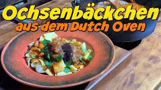 Ochsenbäckchen aus dem Dutch Oven  Butterweich und sensationell im Geschmack [upl. by Lundell162]