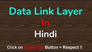 Data Link Layer  Error Detection and Correction In Hindi [upl. by Esinrahc520]