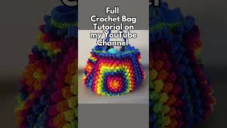 Crochet Popcorn Stitch Bag crochetbag crochetbagtutorial easycrochet [upl. by Aihsiyt599]