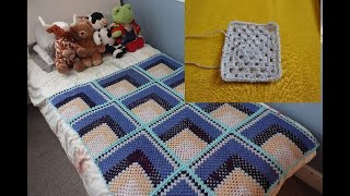 3D Mitred Granny Square CAL  Central Grey Square 1 Ep 2 [upl. by Flip89]