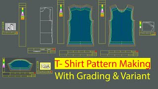 T shirt pattern making by using lectra modaris pattern making in bangla [upl. by Brie]