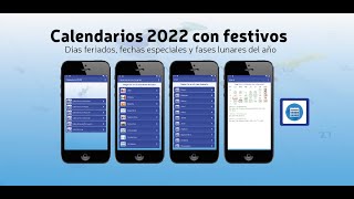 Calendarios 2022 con festivos [upl. by Hayyifas985]