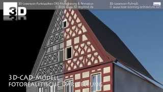 Fachwerk 3DCADModellierung aus Punktwolken [upl. by Ynnatirb]