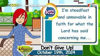 Todays Rhapsody of Realities for Early Readers  Saturday 19th October 2024 lovetoons love [upl. by Pascoe168]