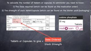 Calculations involving tablets and capsules Part 1 [upl. by Eissel]