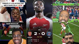 Arsenal 2 0 PSG les Parisiens sont tres en colere de la defaite [upl. by Selym]