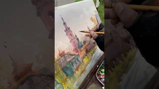 Russia Kolomna achinaat saintpetersburg russia travel pleinairpainting cathedral painting [upl. by Ecreip15]