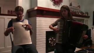 Accordion and Percussion Valse dAmelie Yann Tiersen Piano Accordion amp Washboard [upl. by Buchalter]