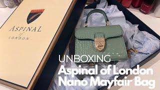 Aspinal of London Nano Mayfair Bag UNBOXING [upl. by Pavla948]