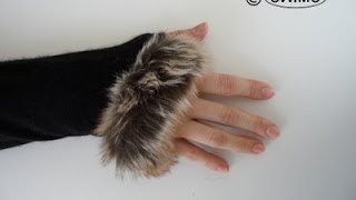 How to make fur gloves  OWIMO Design Upcycling [upl. by Anikat]