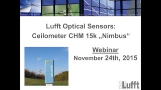 Lufft Academy Webinar Ceilometer CHM 15k [upl. by Nagiam]