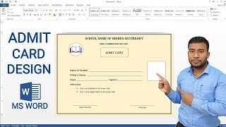 How to Create Admit Card in MS Word  Admit Card Design in Word  Admit Card Format in Word [upl. by Gamber]