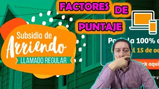 Cómo sacar los PUNTAJES 📊 subsidio del SUBSIDIO DE ARRIENDO llamado Regular  Criterios de selección [upl. by Arikal]