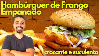 Hambúrguer de frango empanado  molho especial [upl. by Orapma]