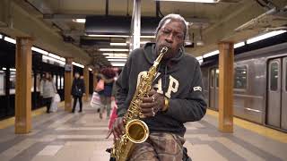 NYC Subway Musician The Saxman [upl. by Oos]