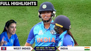 India vs West Indies Women T20 WC Full Match Highlights IND vs WI Women T20 WC Full Highlights [upl. by Sulamith252]