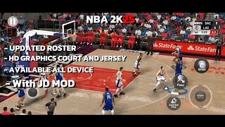 NEW UPDATE NBA 2K202K25 MOD ANDROID GAMEPLAY BY RY2K  UPDATED ROSTER  HD GRAPHICS COURT ANDJERSEY [upl. by Ellehcer215]