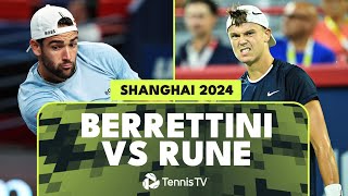 Matteo Berrettini vs Holger Rune Match Highlights  Shanghai 2024 [upl. by Peedus]