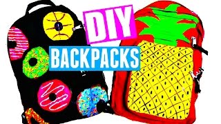 DIY School Supplies for Back to School  Easy amp Cute BACKPACKS Donuts amp Pineapple [upl. by Anitnatsnoc43]