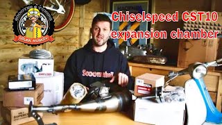 Lambretta Chiselspeed CST10 expansion chamber exhaust Project Poland  Quattrini 210 engine PART 6 [upl. by Lona]