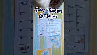 Sales Tracker October Calendar SalesTracker cat October stickers bookmark NinfaDelKofi [upl. by Ecela]