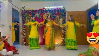 সাজানজি ঘার আয়ে  Dance performance  Pritys Haldi Night  Wedding song sajanjigharaaye [upl. by Sldney]