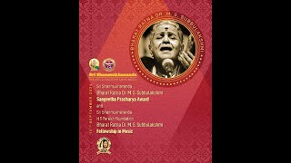 Bharat Ratna Dr M S Subbulakshmi Sangeetha Pracharya Award and Fellowship in Music [upl. by Jannel]