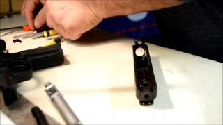 Ruger SR9E Magazine Disconnect Removal [upl. by Langston618]