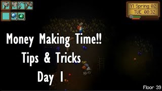 How to make money Gleaner Heights Gameplay  Mining Tip and Tricks on DAY 1 [upl. by Germaine]