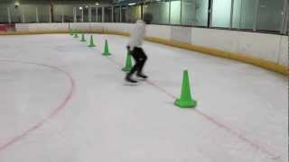 Backwards Crossover Ice Hockey And Power Skating Speed Agility Drill  Crossovers And Tight Turns [upl. by Naillig]