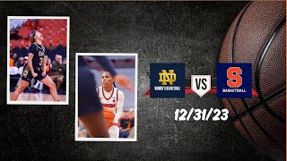 FULL GAME  Notre Dame vs Syracuse  December 31 2023  mochilovebasket [upl. by Atla]