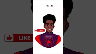 Spider Man Verse 3 Miles Morales Guess the Real Eye Challenge  art shorts spiderman [upl. by Cart]