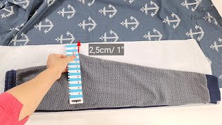 The easiest way to sew pants without pattern in 15 minutes  Sewing Tips and Tricks [upl. by Engeddi]