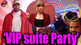 Taylor Swift amp Travis Kelce partying in the VIP Suite after the Chiefs dramatic win [upl. by Ahseekal]