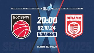 Bamberg Baskets v Dinamo Bucharest  Oct 2 2024 800 PM  ENBLeague 202425 [upl. by Nie327]