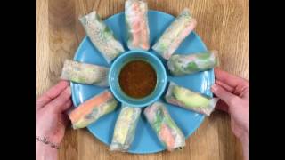 Rouleaux de printemps à lavocat et leur sauce cacahuète 🌯🍴😎  Recette [upl. by Eidnahs]