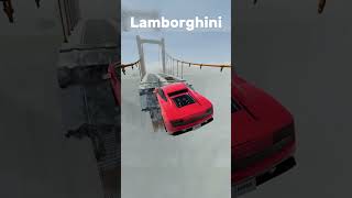 BeamNG Cars VS Bridge [upl. by Enelyar]